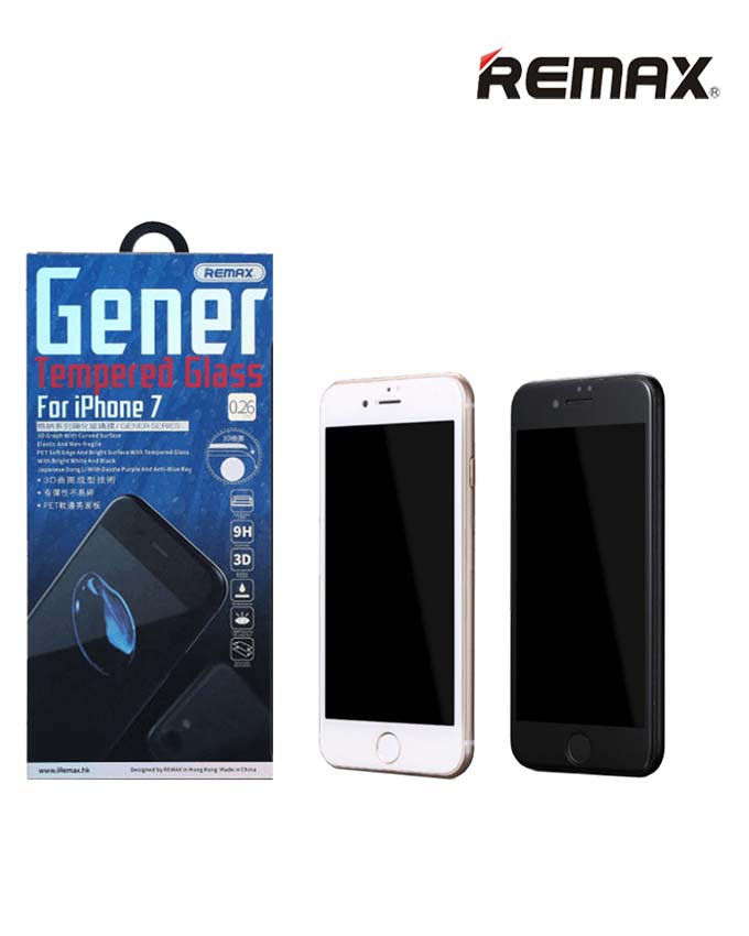 Remax Gener 3D Full Cover Curved Edge Tempered Glass - iPhone 7